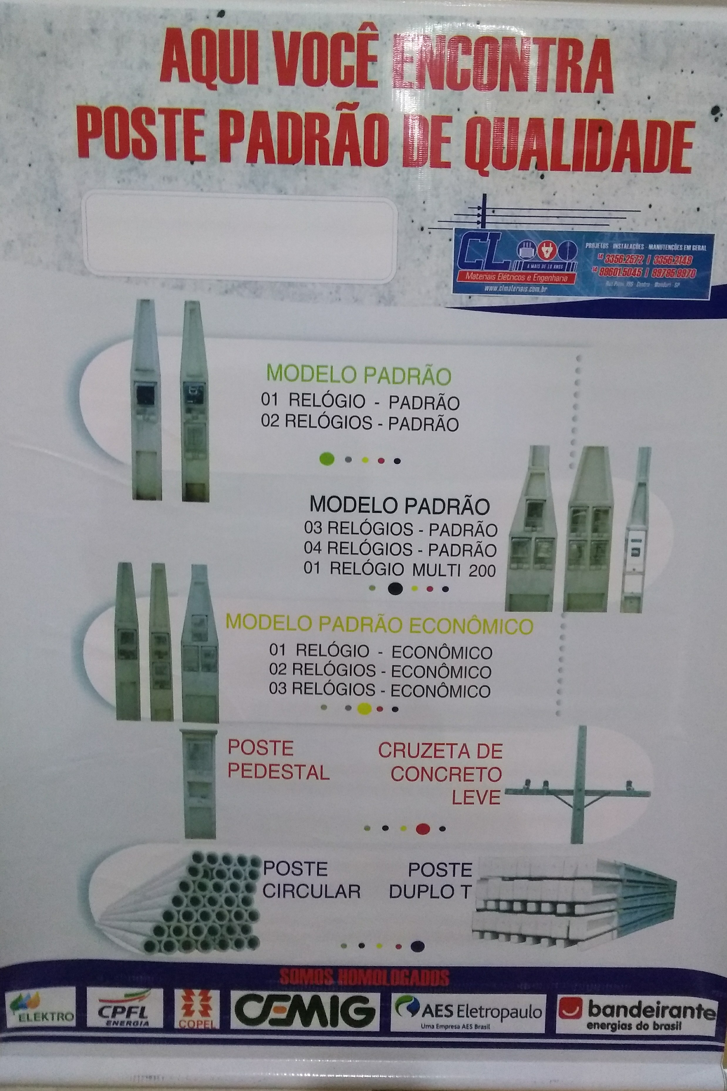 CL postes padrÃ£o
